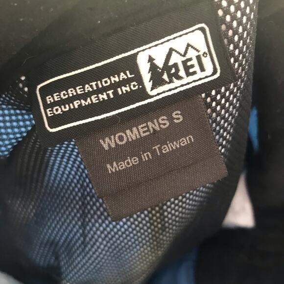 REI Full Zip Rain Blue Jacket Coat with Zipped Pocket Women's Size Small - Picture 8 of 10